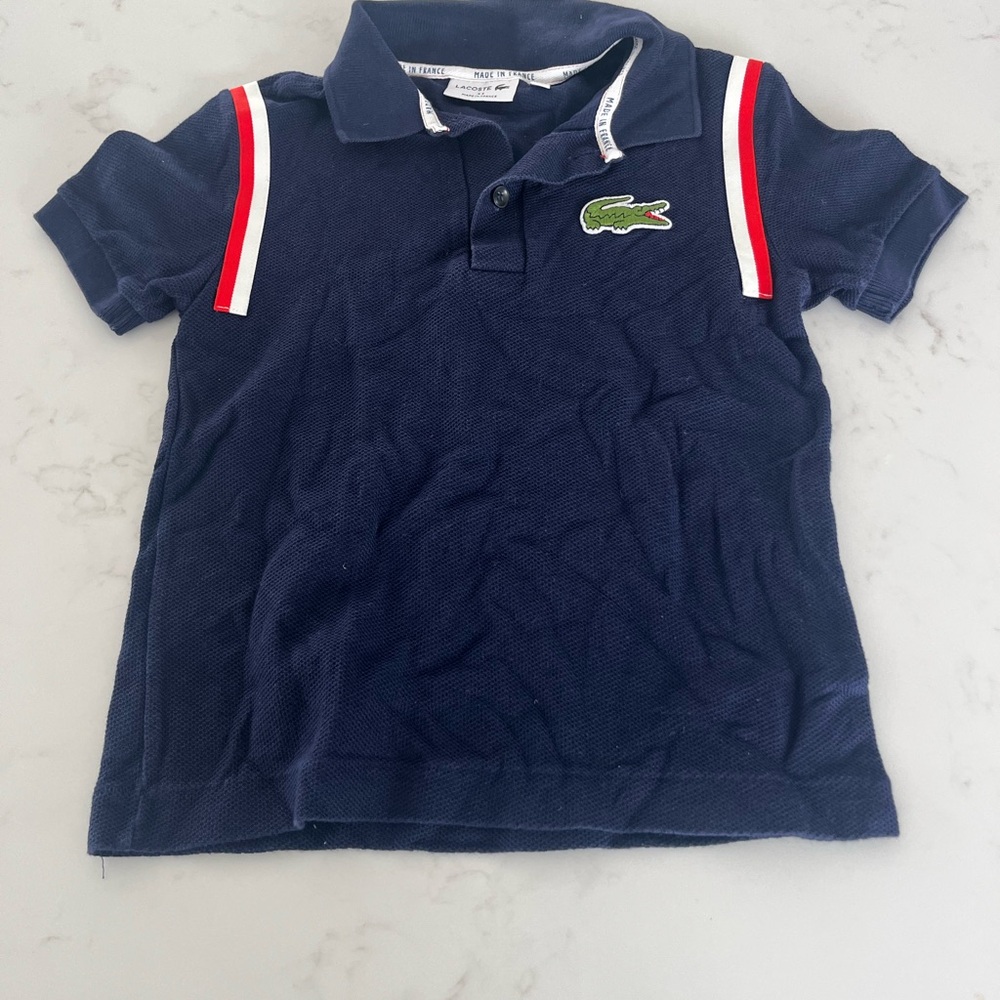 Lacoste kids polo shirt with signature alligator size 6